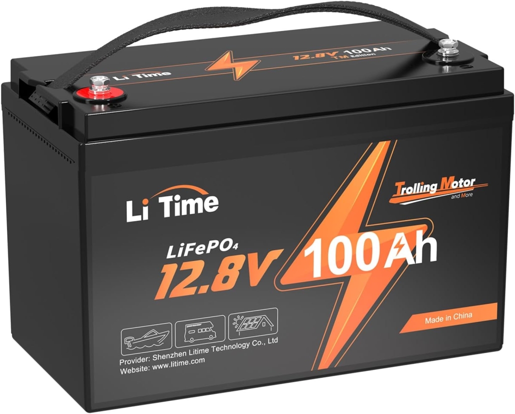 Litime 12V 100Ah TM Low-Temp Protection LiFePO4 Battery Buit in 100A BMS, Group 31 Deep Cycle, Lithium Iron Phosphate Battery Perfect for Trolling Motors,Yacht, Marine, Boat, RVs, Home Energy