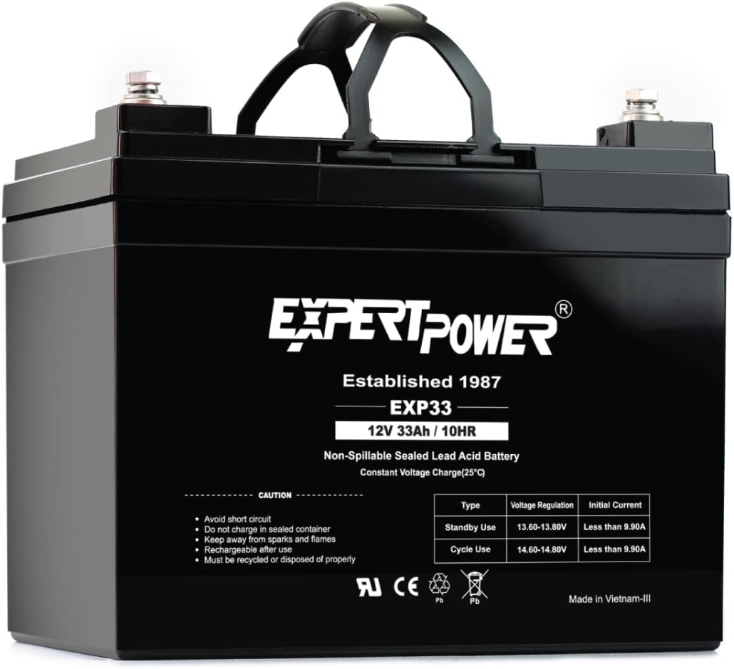 ExpertPower 12v 33ah Rechargeable Deep Cycle Battery [EXP1233 ]